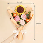 Crochet Sunflower Rose Daisy Bouquet